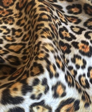 Tela Imitando Piel Jaguar Sin Pelo, Ancho 138cm. Pliegues-Conchi Berguño.