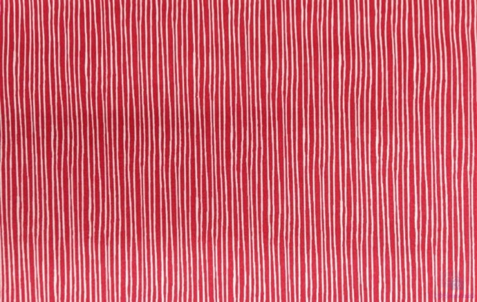 Tela Vichy de Rayas color Rojo. Grosor de la raya 3 mm - Conchi Berguño