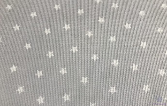 Tejido Piqué de Canutillo Azul con Estrellas en Color Blanco - Conchi Berguño