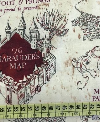 Tela de Patchwork Harry Potter The Marauder´s Map - Detalle de la cinta métrica como referencia - Conchi Berguño