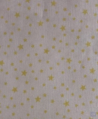 Tela de Patchwork Star Fondo Blanco Estrella Amarilla - Conchi Berguño