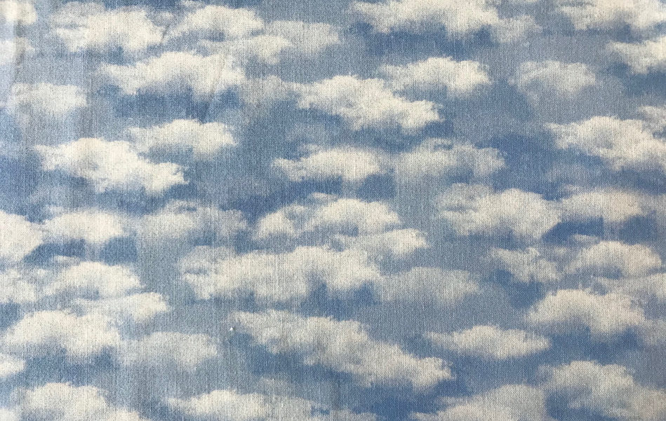 Frontera Incitar salchicha Tela de Patchwork con Estampado de Cielo Azul y Nubes Blancas