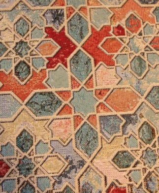 Tela gobelino mosaico antiguo detalle cinta.Ancho 2.80 metros-Conchi Berguño.
