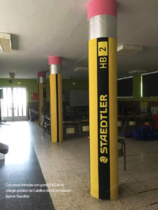Columnas Goma EVA de Conchi Berguño - Colegio de Cubillos del Sil