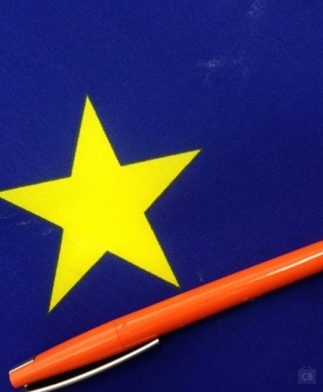 Tela con bandera de la Unión Europea - Conchi Berguño