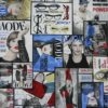 Tela de loneta con imágenes de revistas de moda - Conchi Berguño
