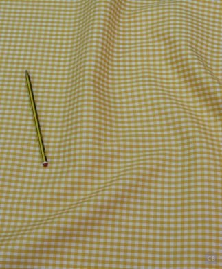 Tela Vichy Amarillo cuadro mediano 5 mm - Conchi Berguño