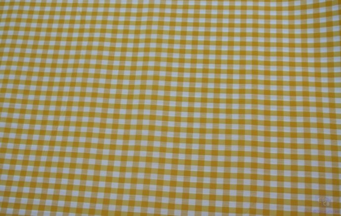 Tela Vichy Amarillo cuadro grande 10x8 mm - Conchi Berguño