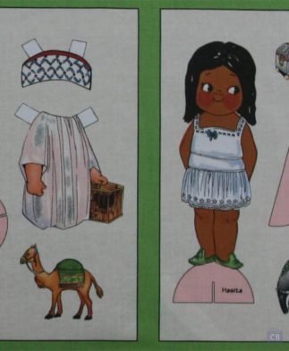 Tela mariquitas de distintas etnias version1 - Detalle figuras derecha