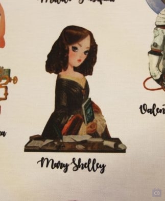 tela-half-panama-100% algodon-estampacion-digital-mujeres magnificas y pioneras, detalle Mary Shelly. Ancho 2.80 metros_Conchi Berguño.